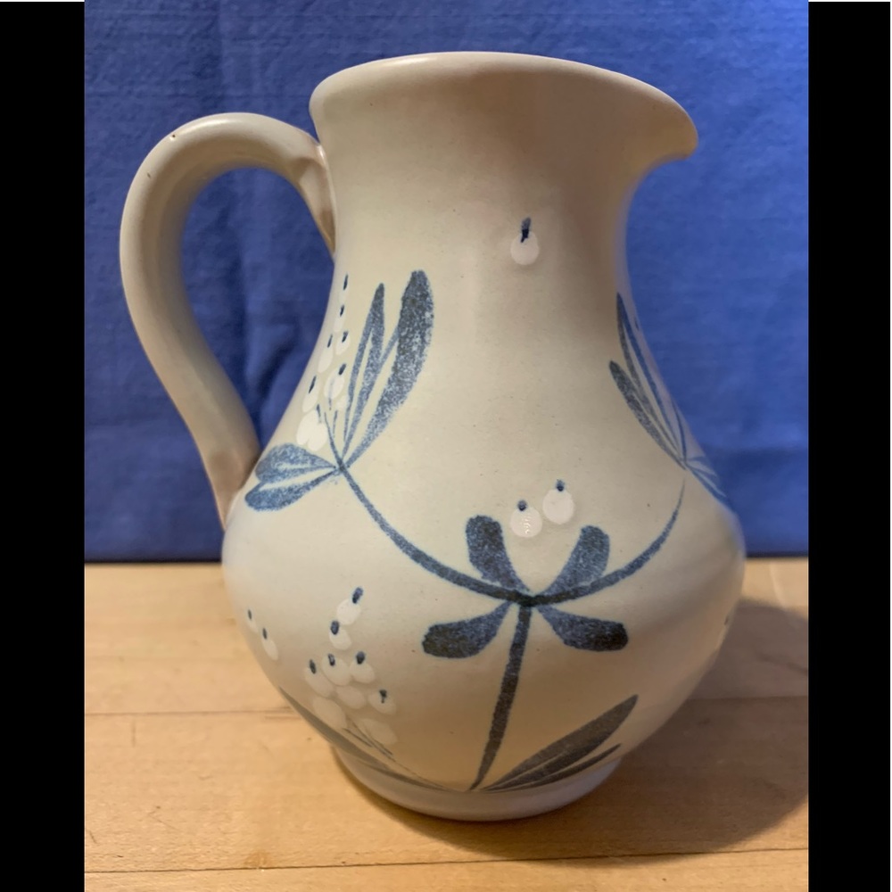 Blue/White Floral Creamer Flower Vase